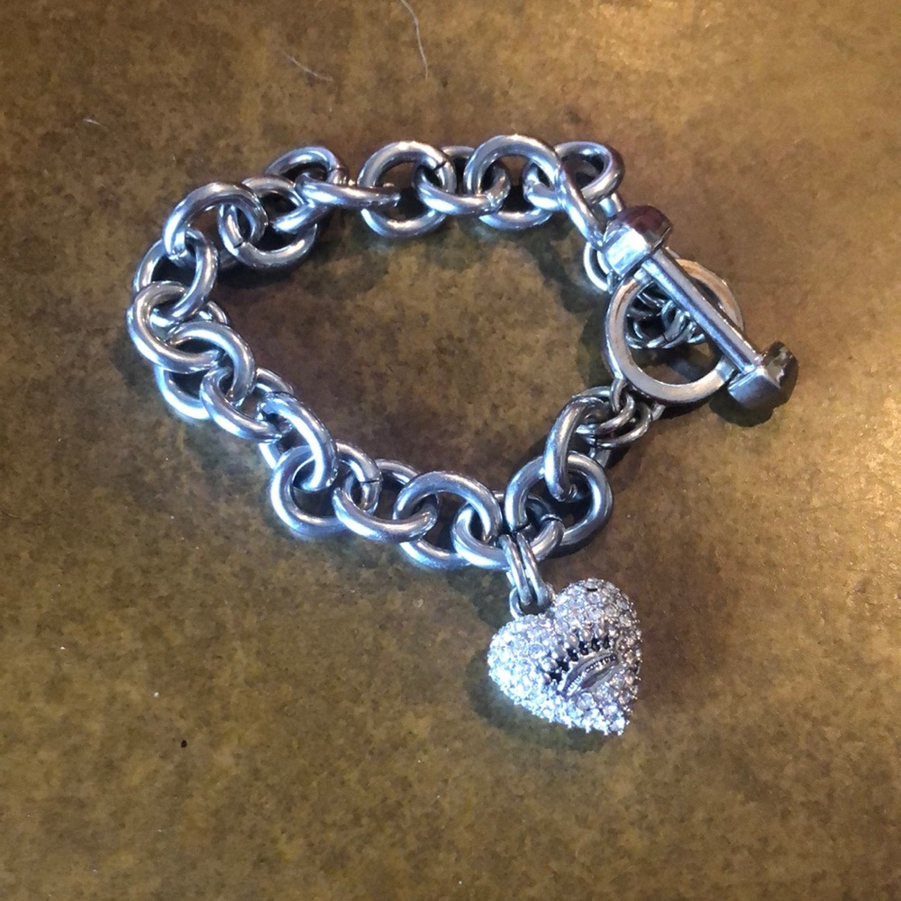 Juicy Couture Pave heart bracelet